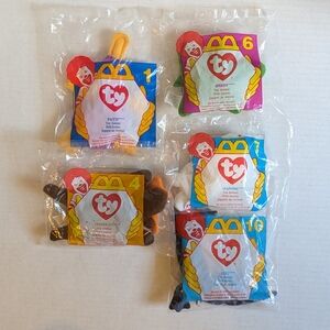 Ty Teenie Beanie Babies 1997 McDonald's Happy Meal lot of 5
